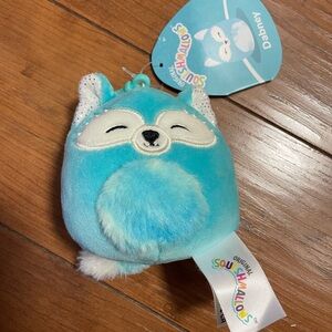 Squishmallows Dabney Teal and White Fox Plush